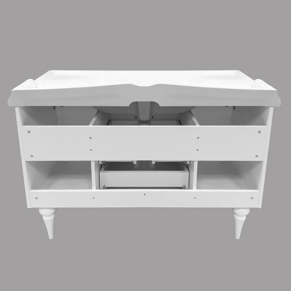 Тумба-умывальник "Монако-120" белый глянец с раковиной Comforty 3312 