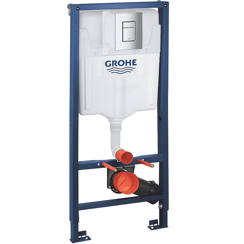 Комплект унитаза Grossman GR-4455S с инсталляцией Grohe Rapid SL 38772001 с сиденьем Микролифт и клавишей смыва Хром 