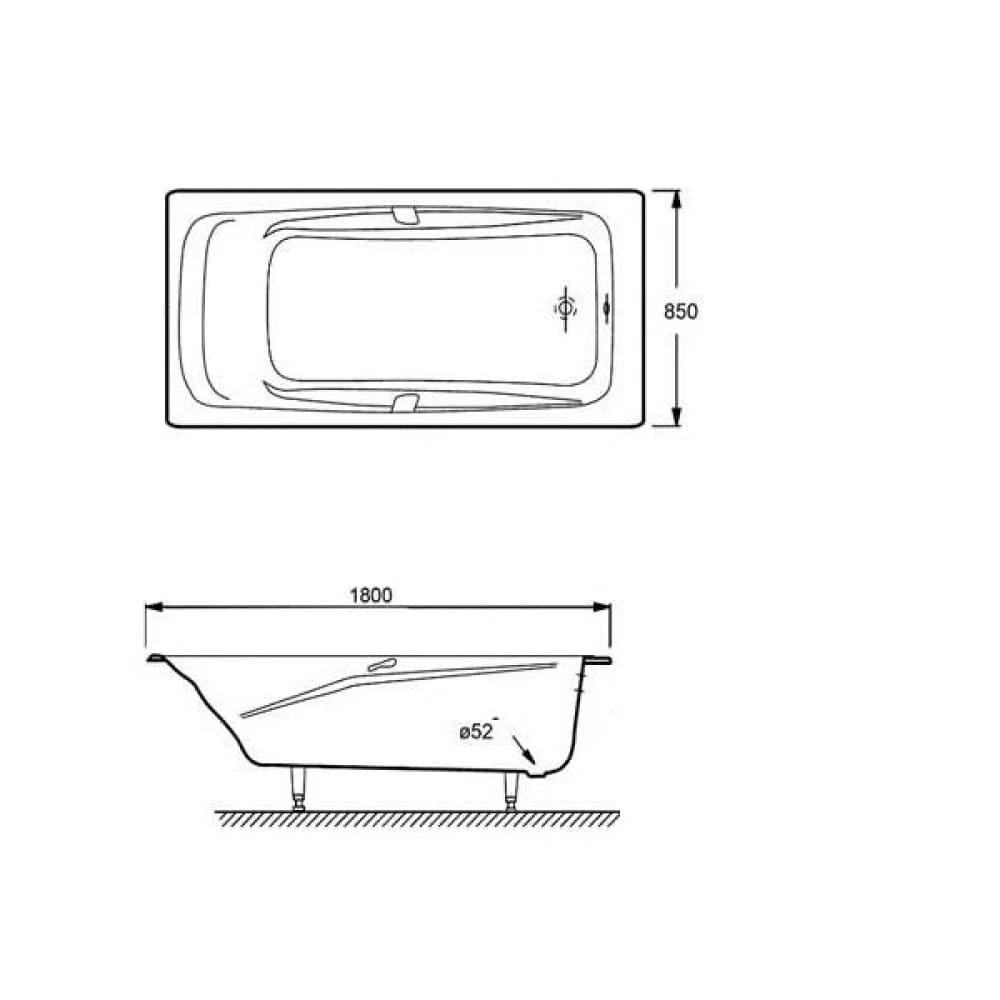 Чугунная ванна Finn Lux 180x85 