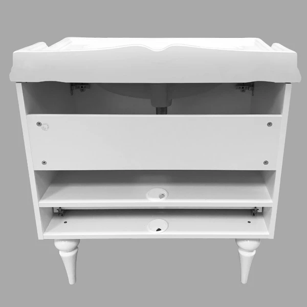 Тумба-умывальник "Монако-80-1" белый глянец с раковиной Comforty 3380 