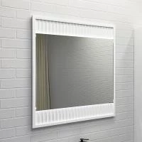 Зеркало Comforty Марсель-75 белое матовое с подсветкой 