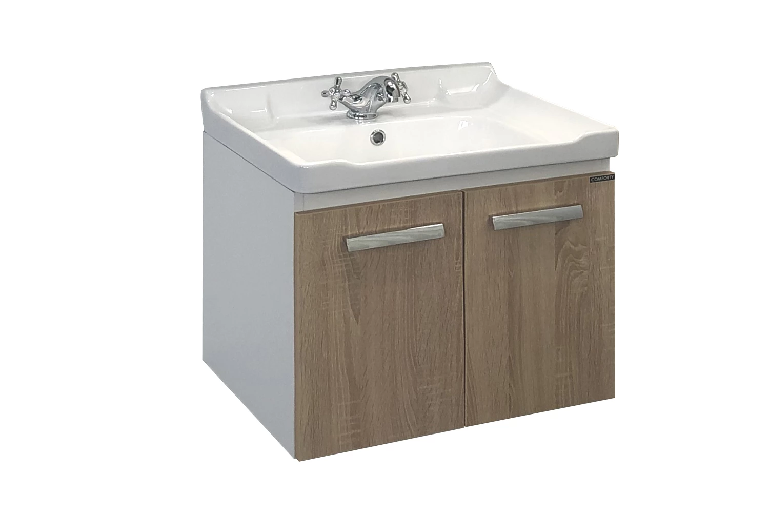Тумба-умывальник "Рига-60" дуб сонома с раковиной COMFORTY 9335-60 