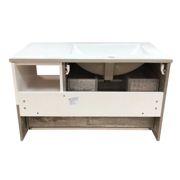 Тумба-умывальник "Турин-90L" дуб бежевый с раковиной COMFORTY 9090EL 