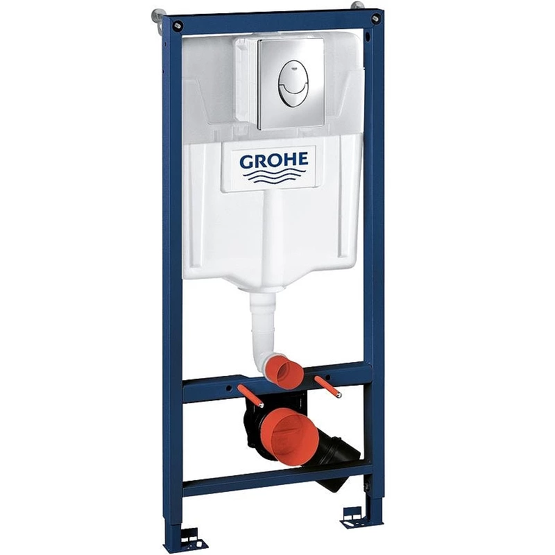 Комплект унитаза Grossman GR-4455S с инсталляцией Grohe Rapid SL 38721001 с сиденьем Микролифт и клавишей смыва Хром 