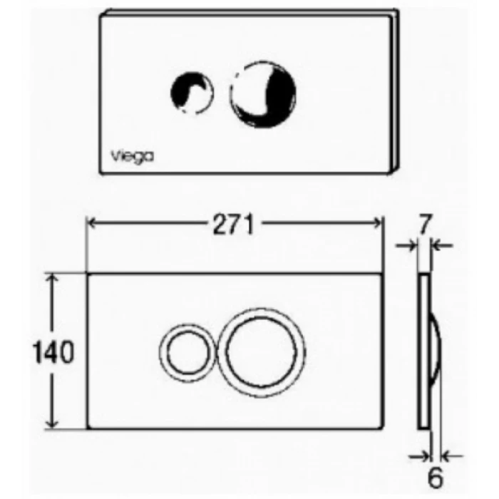 Инсталляция для унитаза  Viega Eco Plus,в комплекте кнопка Visign For Style 10 