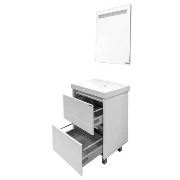 Тумба-умывальник "Дублин-60" белый глянец с раковиной COMFORTY 8056 