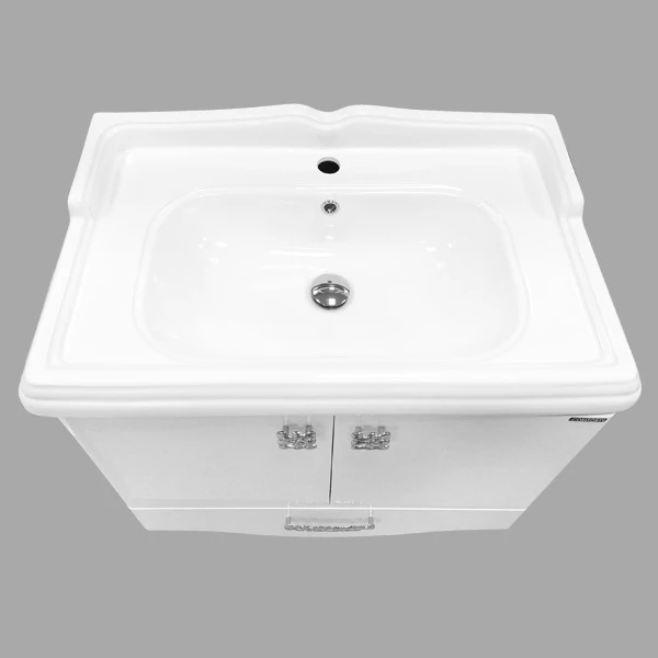 Тумба-умывальник "Монако-80-1" белый глянец с раковиной Comforty 3380 