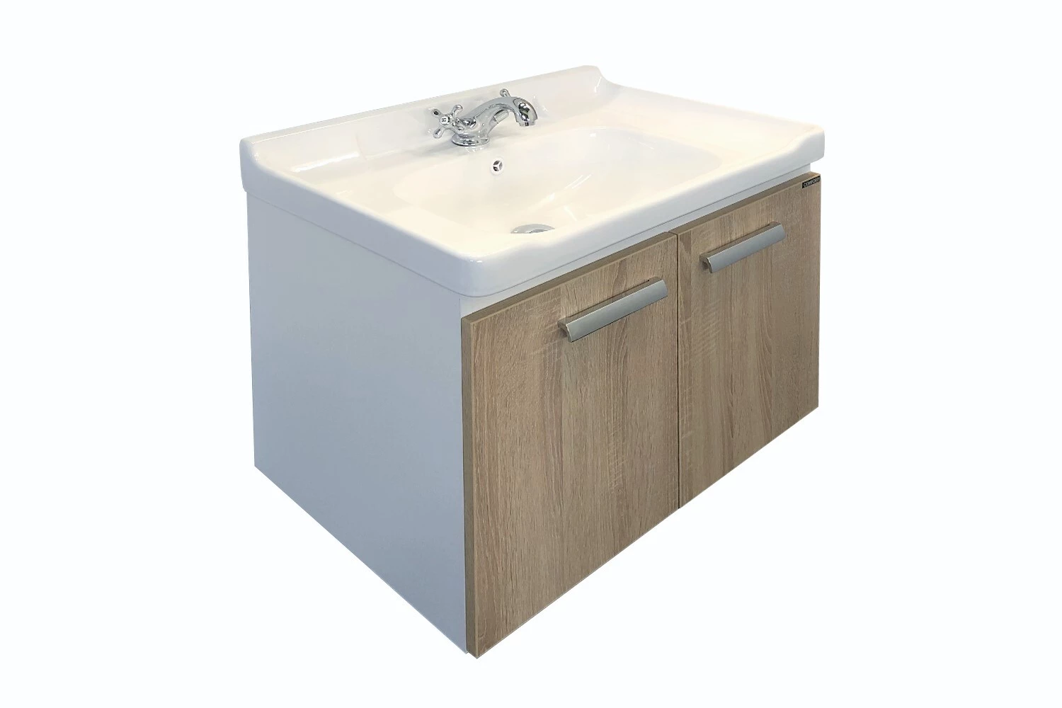 Тумба-умывальник "Рига-70" дуб сонома с раковиной COMFORTY 9335-70 