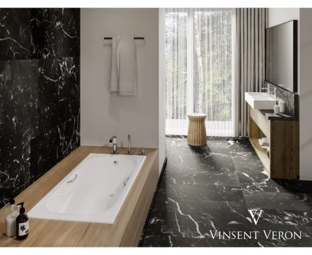 Чугунная ванна Vinsent Veron Aura 150x75 с отверстиями для ручек 
