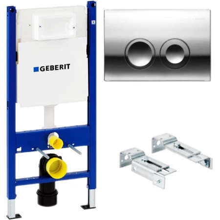 Комплект унитаза Grossman GR-4455S с инсталляцией Geberit Duofix Delta UP100 458.124.21.1 с сиденьем Микролифт и клавишей смыва Хром 