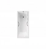  Чугунная ванна Vinsent Veron Devon 180x70 с квадратными хромированнами ручками 