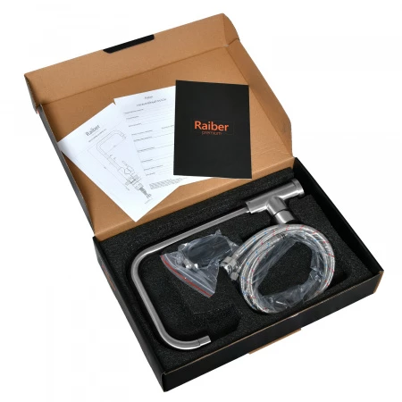 Cмеситель для кухни Raiber premium RP-013 коллекция Graceful, сатин 