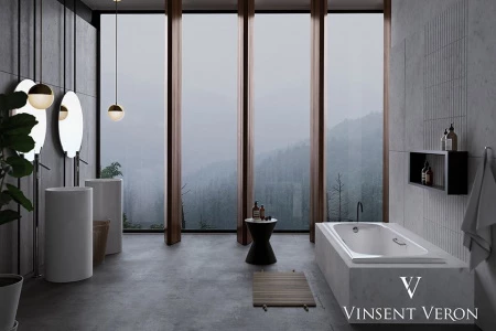 Чугунная ванна Vinsent Veron Concept 165x70 с отверстиями для ручек 