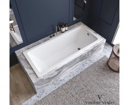 Чугунная ванна Vinsent Veron Square 140x70 с отверстиями для ручек 