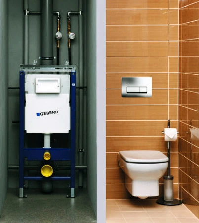 Комплект унитаза Grossman GR-4455S с инсталляцией Geberit Duofix Plattenbau Delta UP100 458.125.21.1 с сиденьем Микролифт и клавишей смыва Хром 