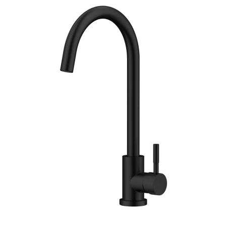 Смеситель для кухни Raiber Premium, Graceful RPB-012, матовый черный 