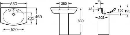 Раковина Roca Dama Senso 58 