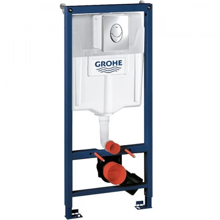 Комплект унитаза Grossman GR-4455S с инсталляцией Grohe Rapid SL 38721001 с сиденьем Микролифт и клавишей смыва Хром 