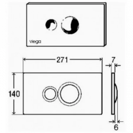 Инсталляция для унитаза  Viega Eco Plus,в комплекте кнопка Visign For Style 10 