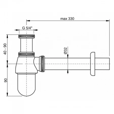 Сифон для умывальника Alcaplast A431 
