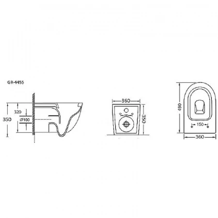 Комплект унитаза Grossman GR-4455S с инсталляцией Geberit Duofix Sigma UP320 111.300.00.5 с сиденьем Микролифт 