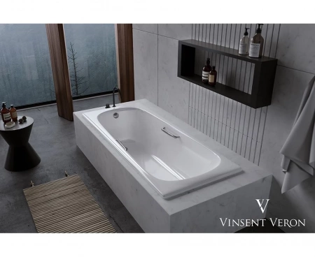 Чугунная ванна Vinsent Veron Concept 165x70 с отверстиями для ручек 